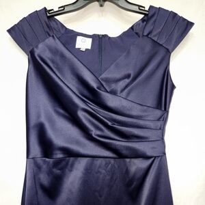 Patra midnight blue scalloped sleeve dress, Size 8